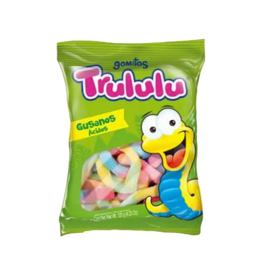 Gomitas Gusanitos Ácidos Trululu - Sour Gummy Worms, Tangy and Chewy Colombian Candy