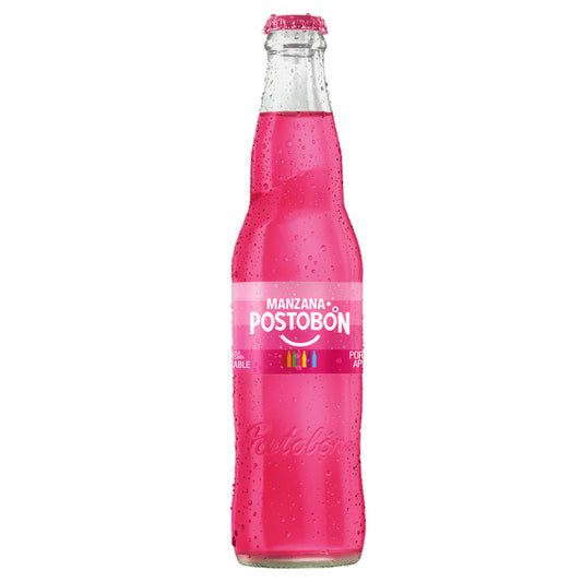 Gaseosa Postobon Manzana 350 ml six pack – Sparkling Apple Soda from Colombia 11.65 oz six pack