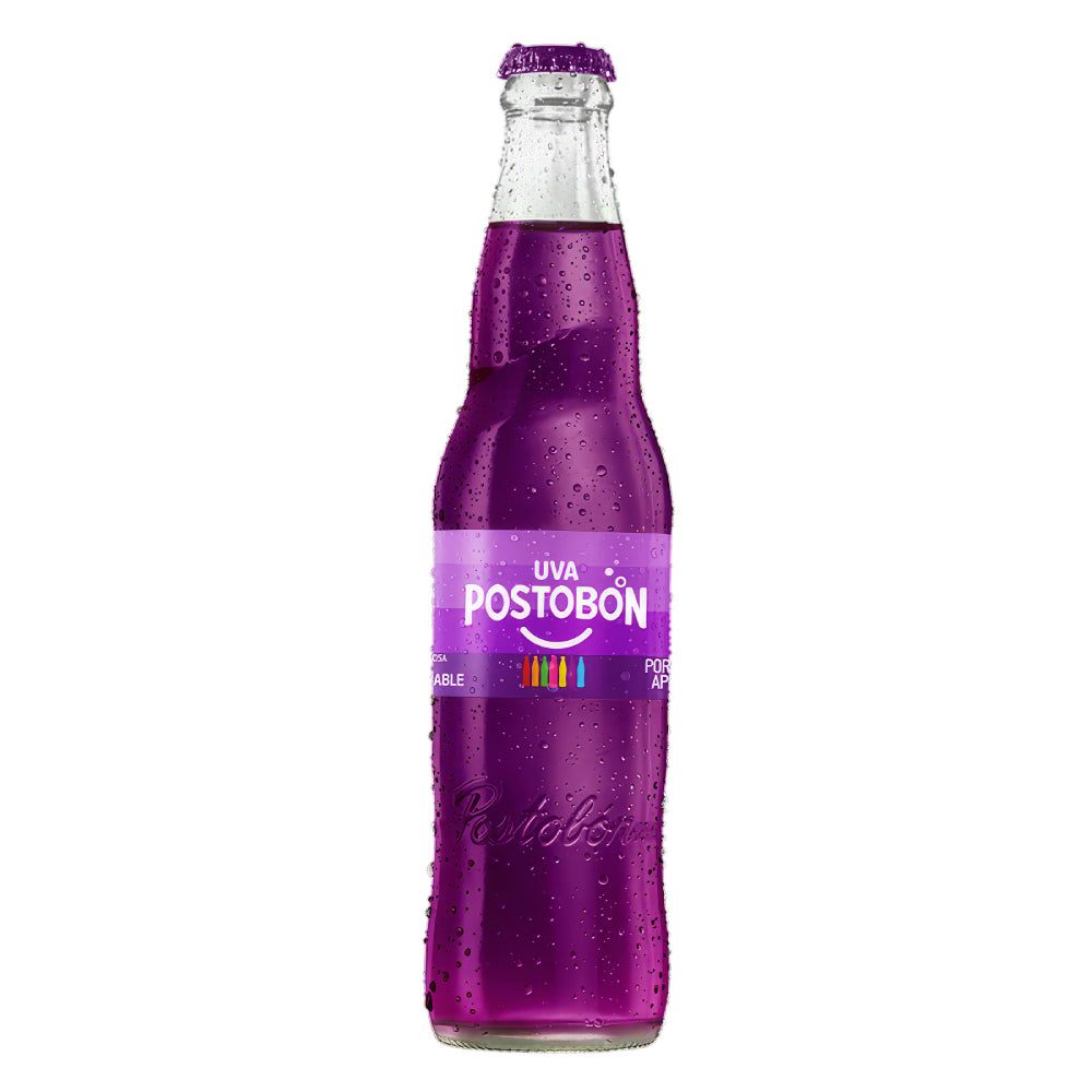 Gaseosa Postobón Uva 350ml six pack - Colombian Grape Soda 11.67 oz six pack.