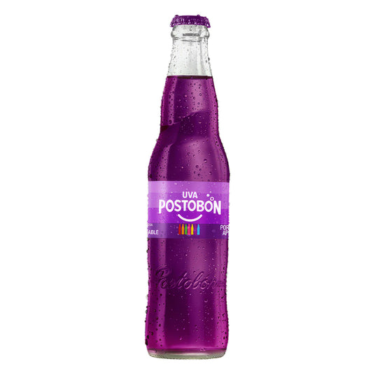Gaseosa Postobón Uva 350ml six pack - Colombian Grape Soda 11.67 oz six pack.